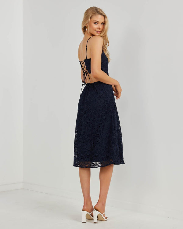 Emilia Dress-Navy